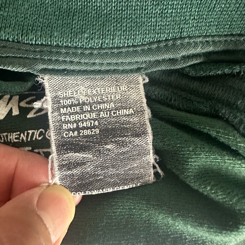 Vintage Stussy 1990s Skull Crown Green Baseball style Jacket Mens size XL - Picture 9 of 12